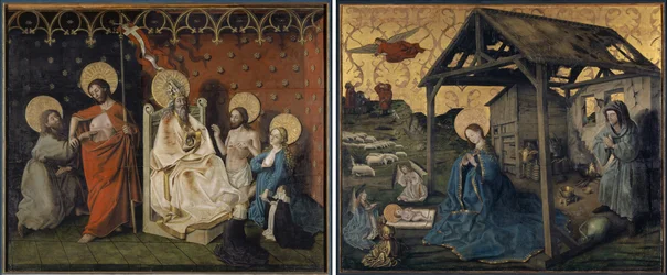 Incrédulité de Saint Thomas et Christ et la Vierge intercédant auprès de Dieu le Père et La Nativité